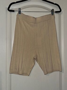 & Other Stories Cream Knit Shorts